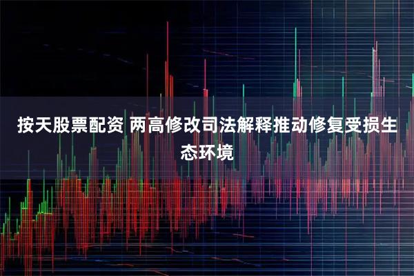 按天股票配资 两高修改司法解释推动修复受损生态环境